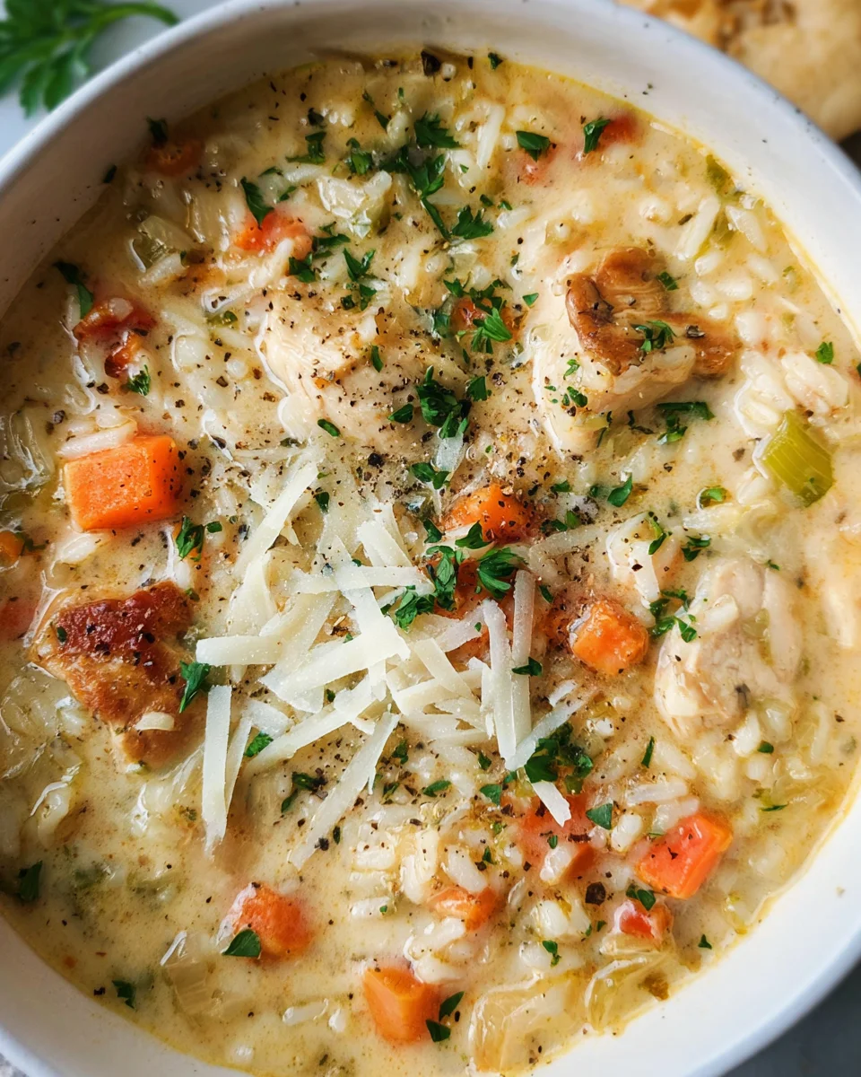 Creamy Chicken and Rice Soup 35 Creamy Chicken and Rice Soup