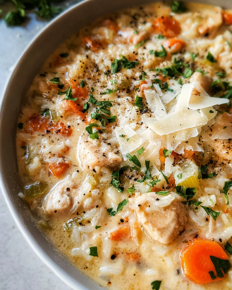 Creamy Chicken and Rice Soup 33 Creamy
