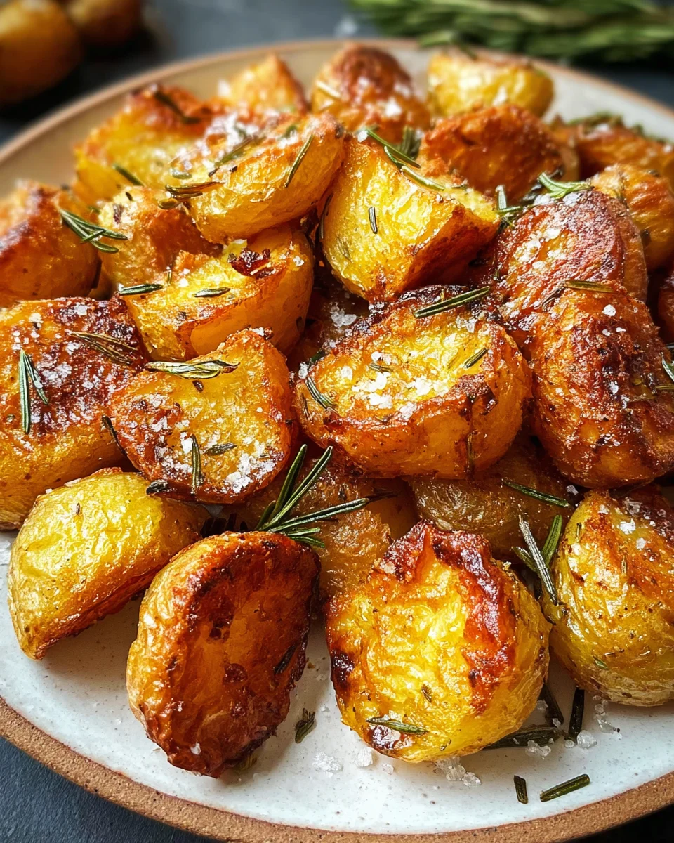 Crispy Roast Potatoes with Rosemary and Garlic - Whole30 19 Crispy