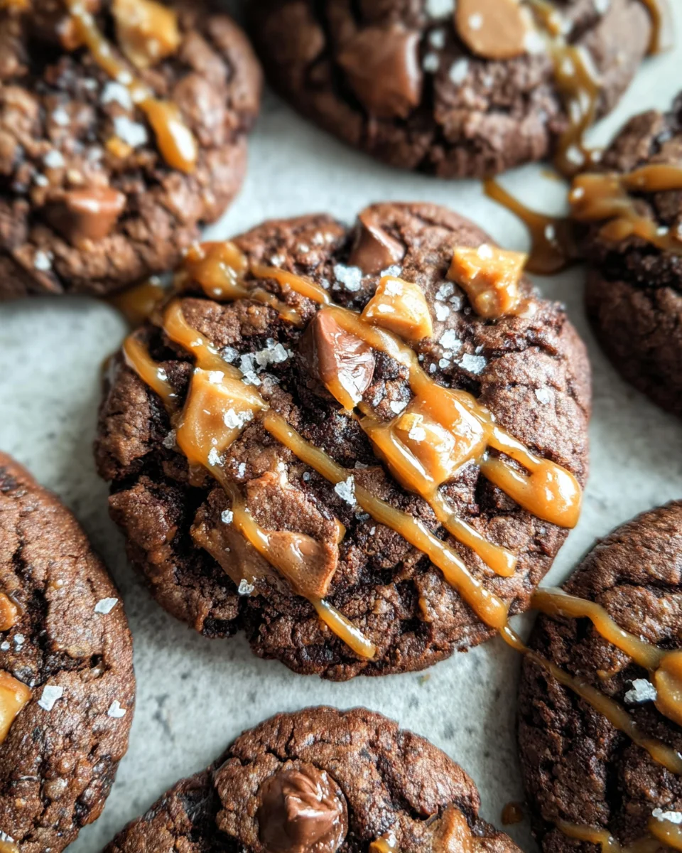 Double Chocolate Salted Caramel Cookies 24 Double