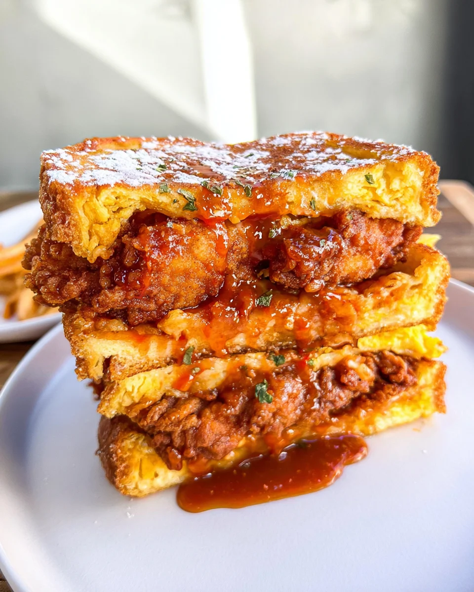 French Toast Fried Chicken Sandwich 35 French