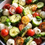 Fresh Cucumber Caprese Salad 22 Fresh Cucumber Caprese Salad