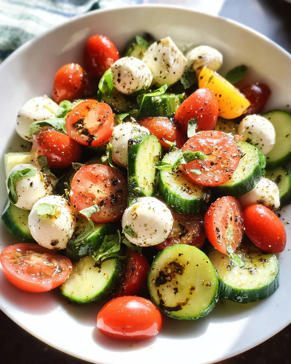 Fresh Cucumber Caprese Salad 21 Fresh