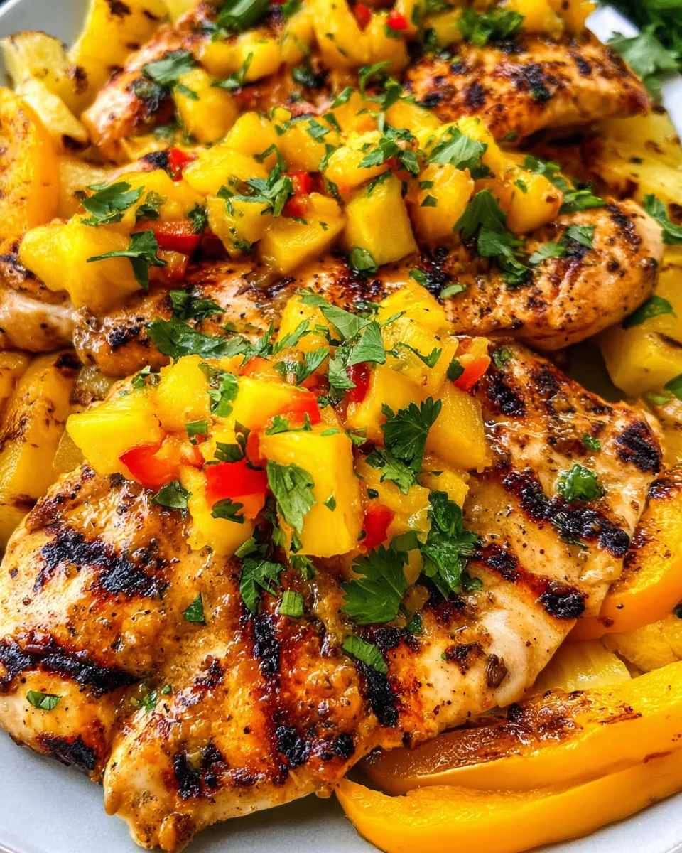 Grilled Mango Pineapple Chicken 18 Grilled