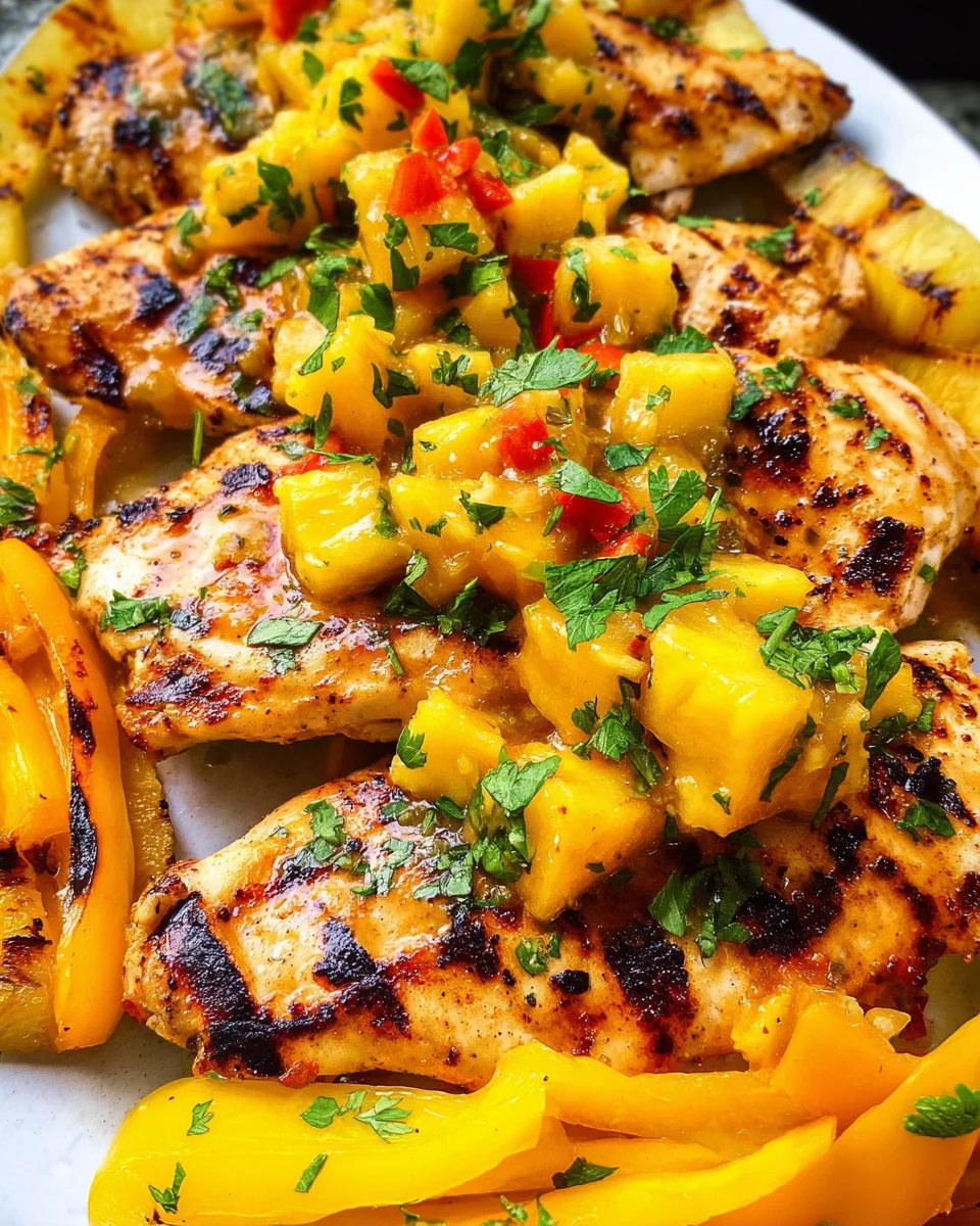 Grilled Mango Pineapple Chicken 19 Grilled