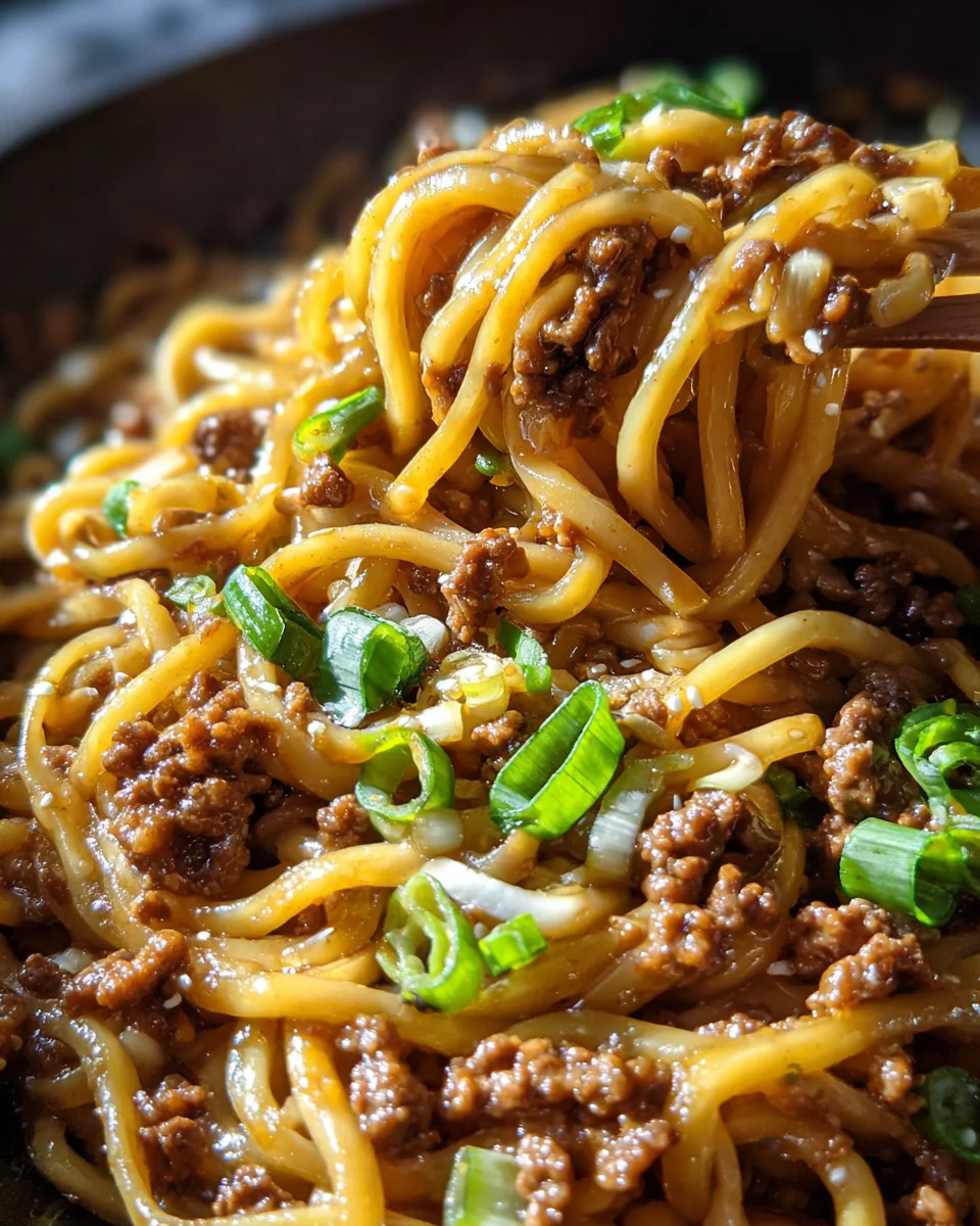 Ground Beef Mongolian Noodles 23 Ground