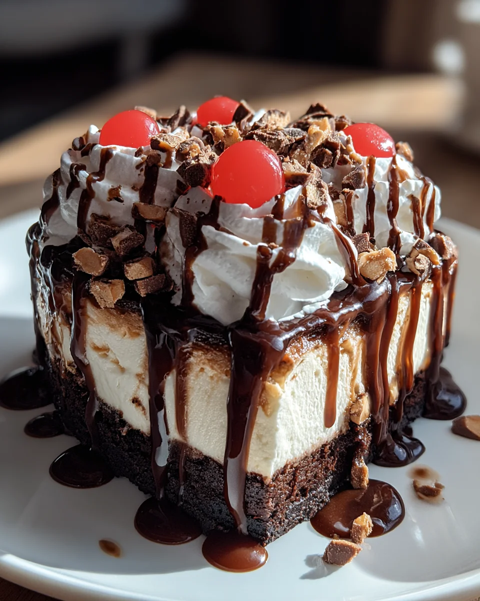 Hot Fudge Sundae Brownie Cheesecake 33 Hot Fudge Sundae Brownie Cheesecake