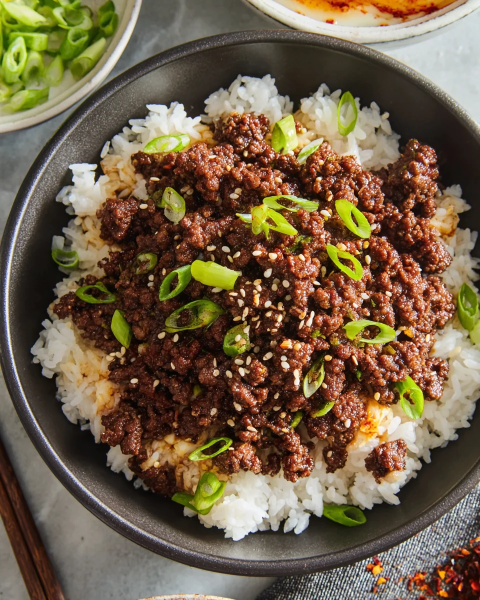 Korean Ground Beef Bowl (25-Minutes) 29 Korean Ground Beef Bowl (25-Minutes)