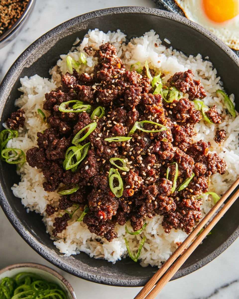Korean Ground Beef Bowl (25-Minutes) 18 Korean