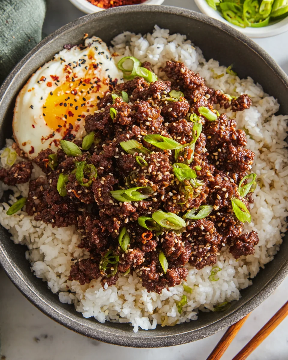 Korean Ground Beef Bowl (25-Minutes) 19 Korean