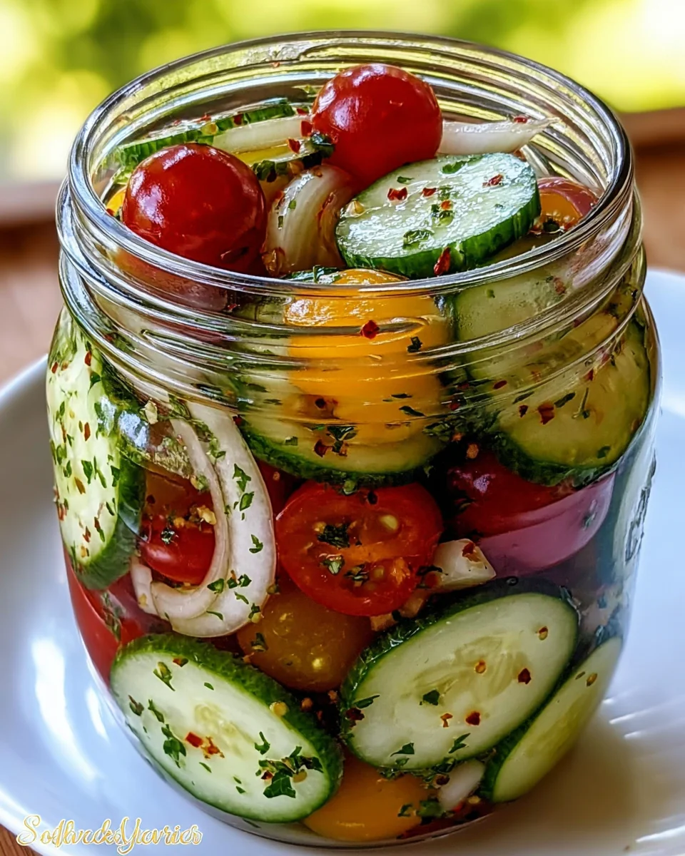 Marinated Cucumbers, Onions, and Tomatoes 20 Marinated Cucumbers, Onions, and Tomatoes