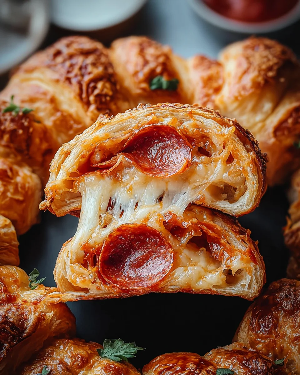 Mozzarella Pepperoni Croissant Rolls 20 Mozzarella