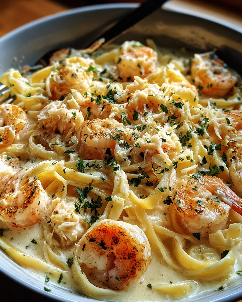 One Pot Shrimp and Crab Alfredo 21 One