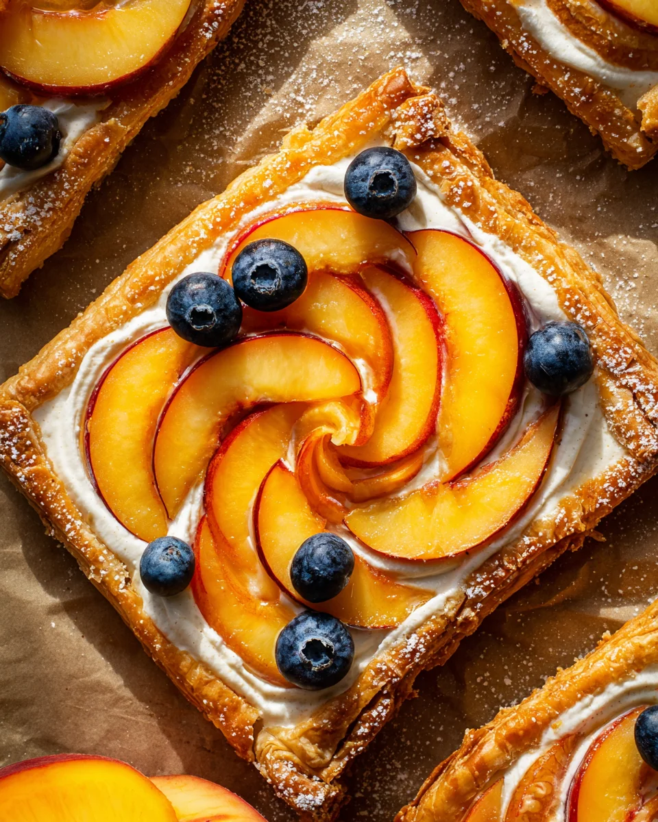 Peaches and Cream Puff Pastry Tart 27 Peaches and Cream Puff Pastry Tart