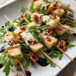 Pear & Brie Cheese Salad Skewers 16 Pear & Brie Cheese Salad Skewers