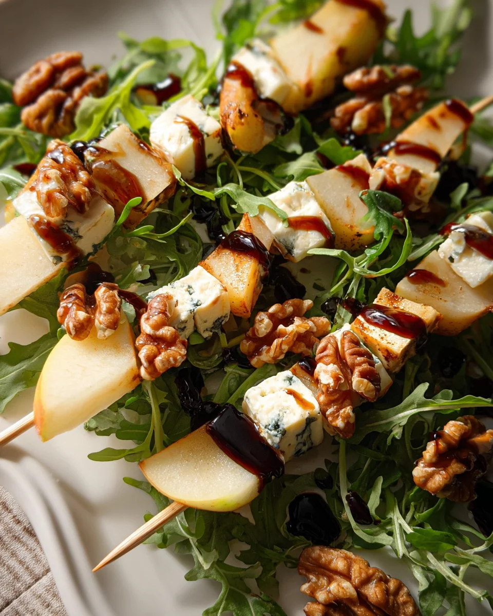 Pear & Brie Cheese Salad Skewers 14 Pear