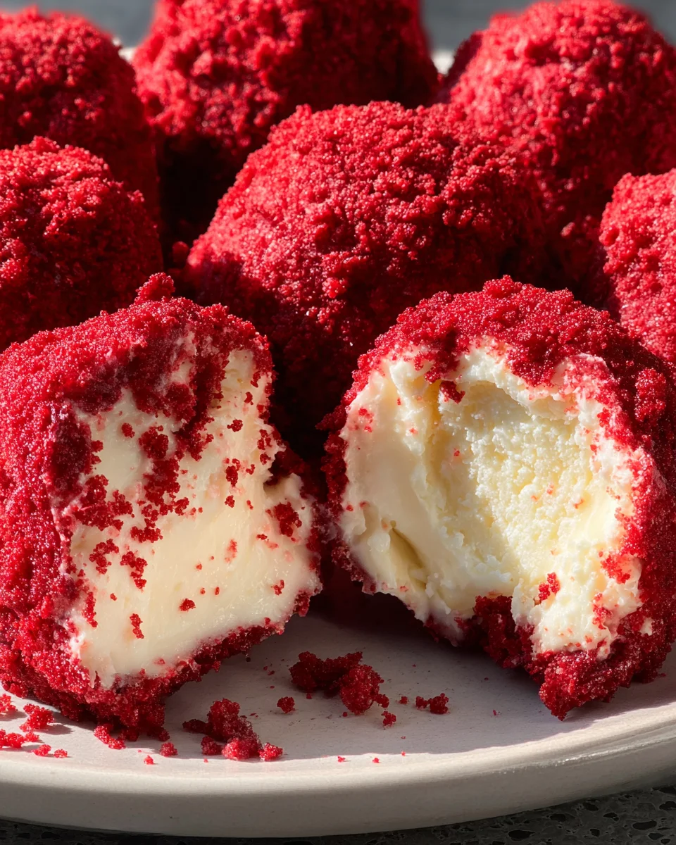 Red Velvet Cheesecake Bites 20 Red
