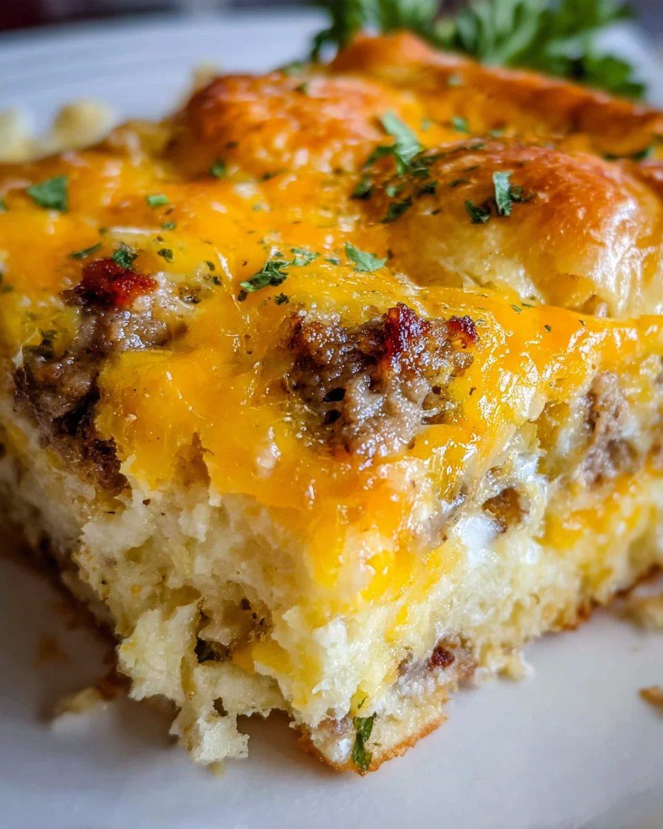 Savory Breakfast Sausage and Cheese Casserole Recipe
