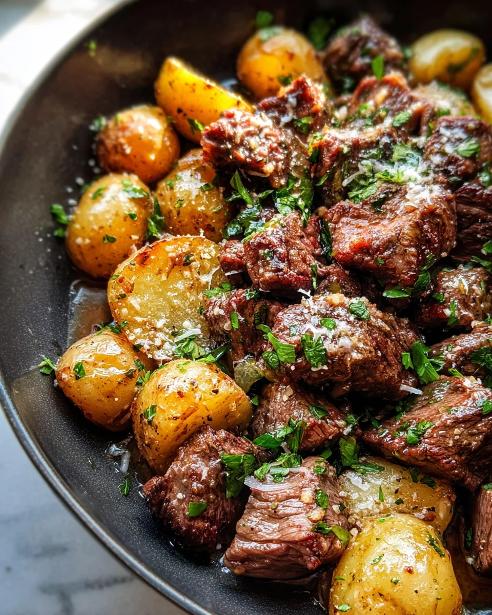 Slow Cooker Garlic Butter Beef Bites & Potatoes 31 Slow