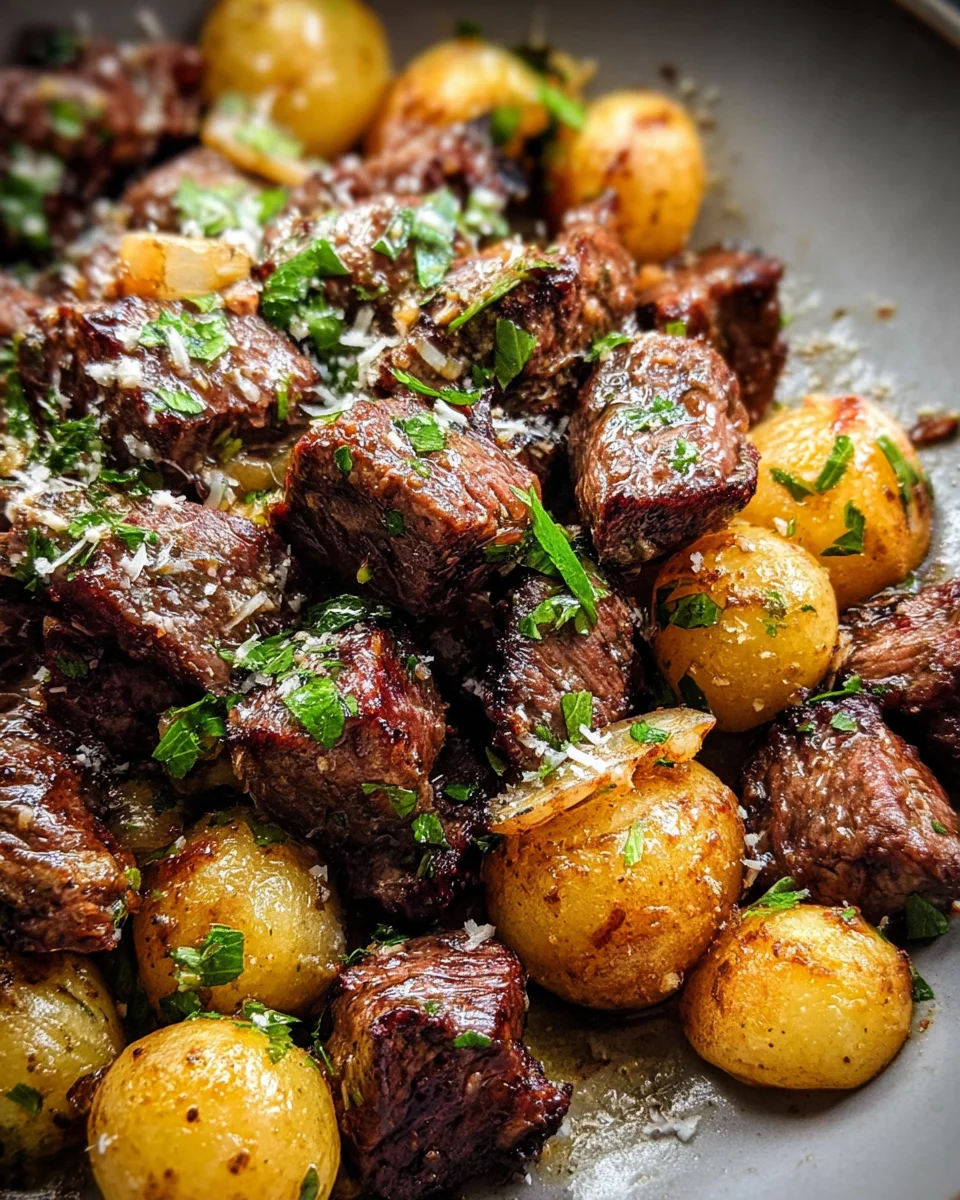 Slow Cooker Garlic Butter Beef Bites & Potatoes 32 Slow
