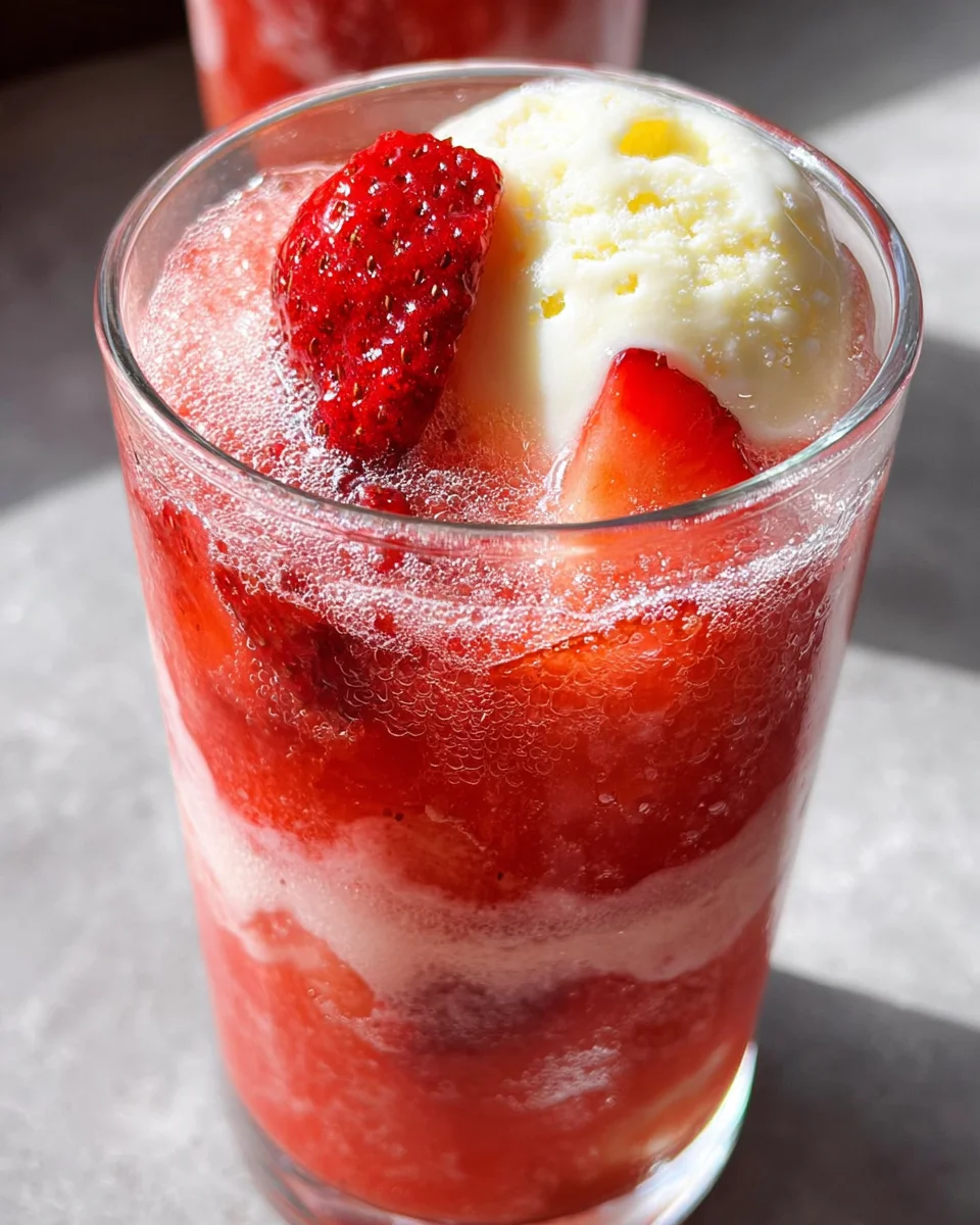 Sparkling Strawberry Float