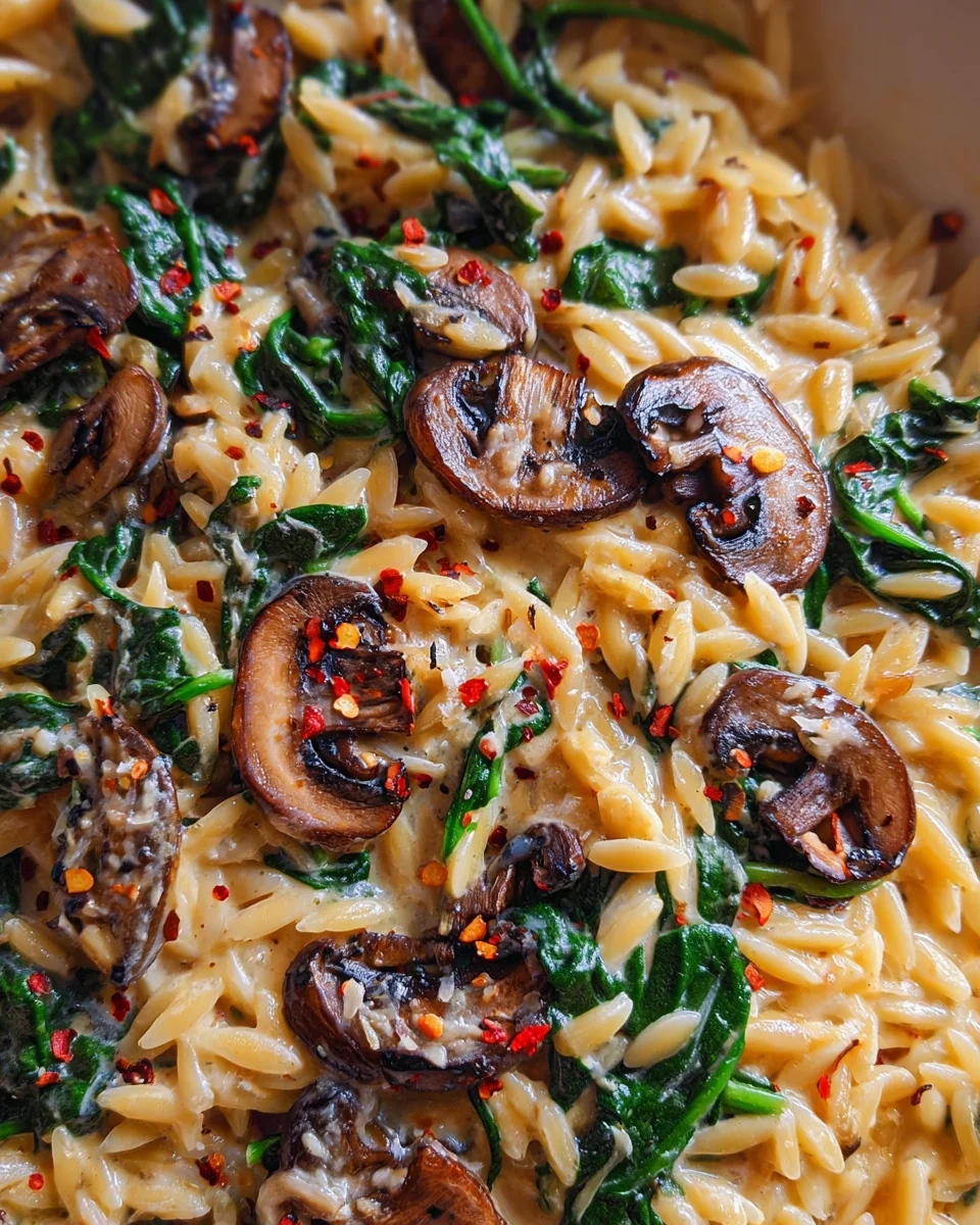 Spinach Mushroom Orzo 17 Spinach Mushroom Orzo