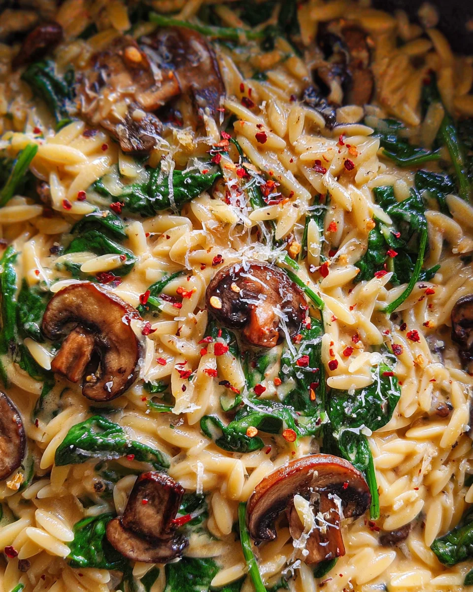 Spinach Mushroom Orzo 21 Spinach