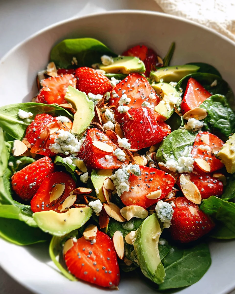 Strawberry Avocado Spinach Salad with Poppyseed Dressing 22 Strawberry