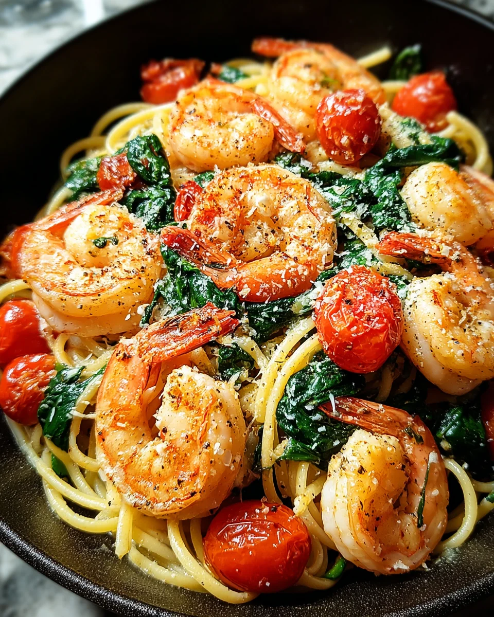 Tomato Spinach Shrimp Pasta 20 Tomato