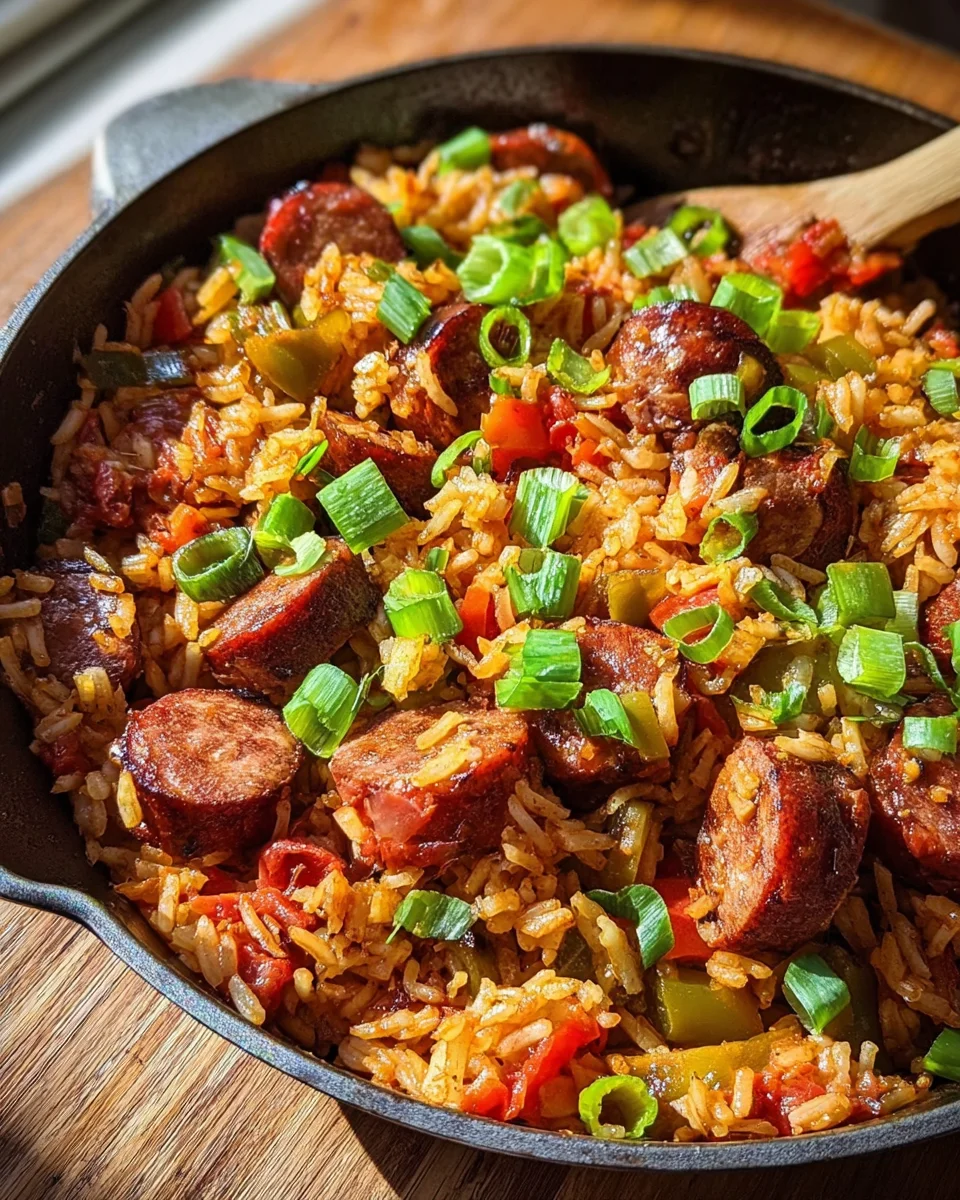 Cajun Sausage and Rice Skillet