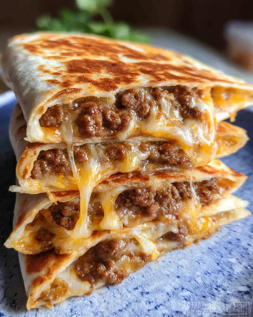 Cheesy Ground Beef Quesadillas 28 Cheesy