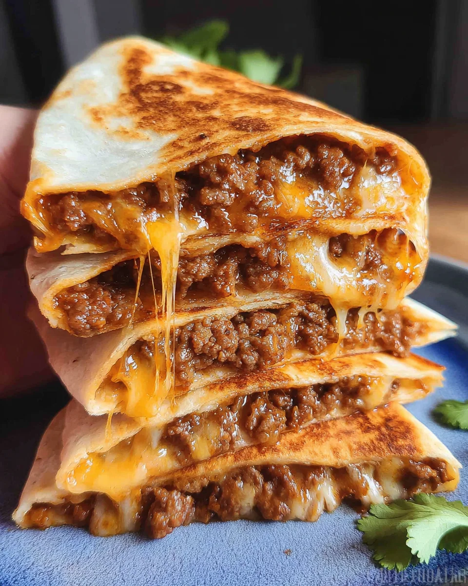 Cheesy Ground Beef Quesadillas 29 Cheesy