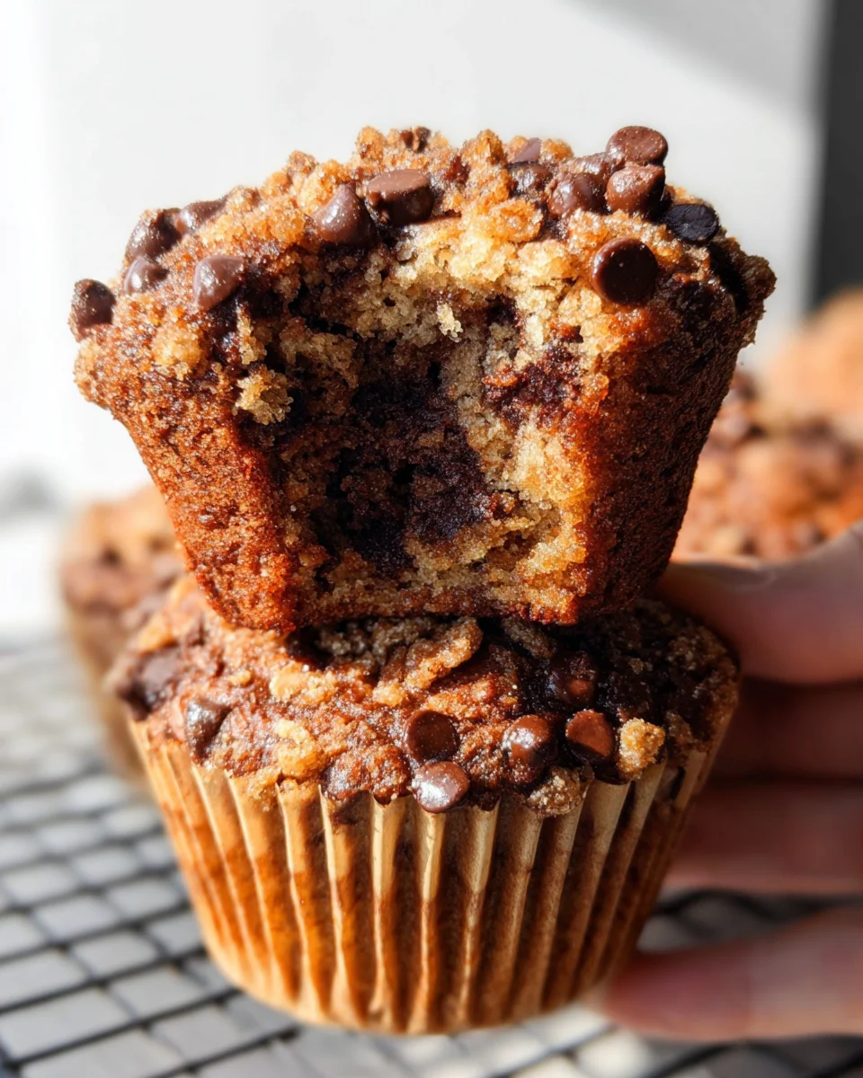 Chocolate Coffee Toffee Crunch Muffins