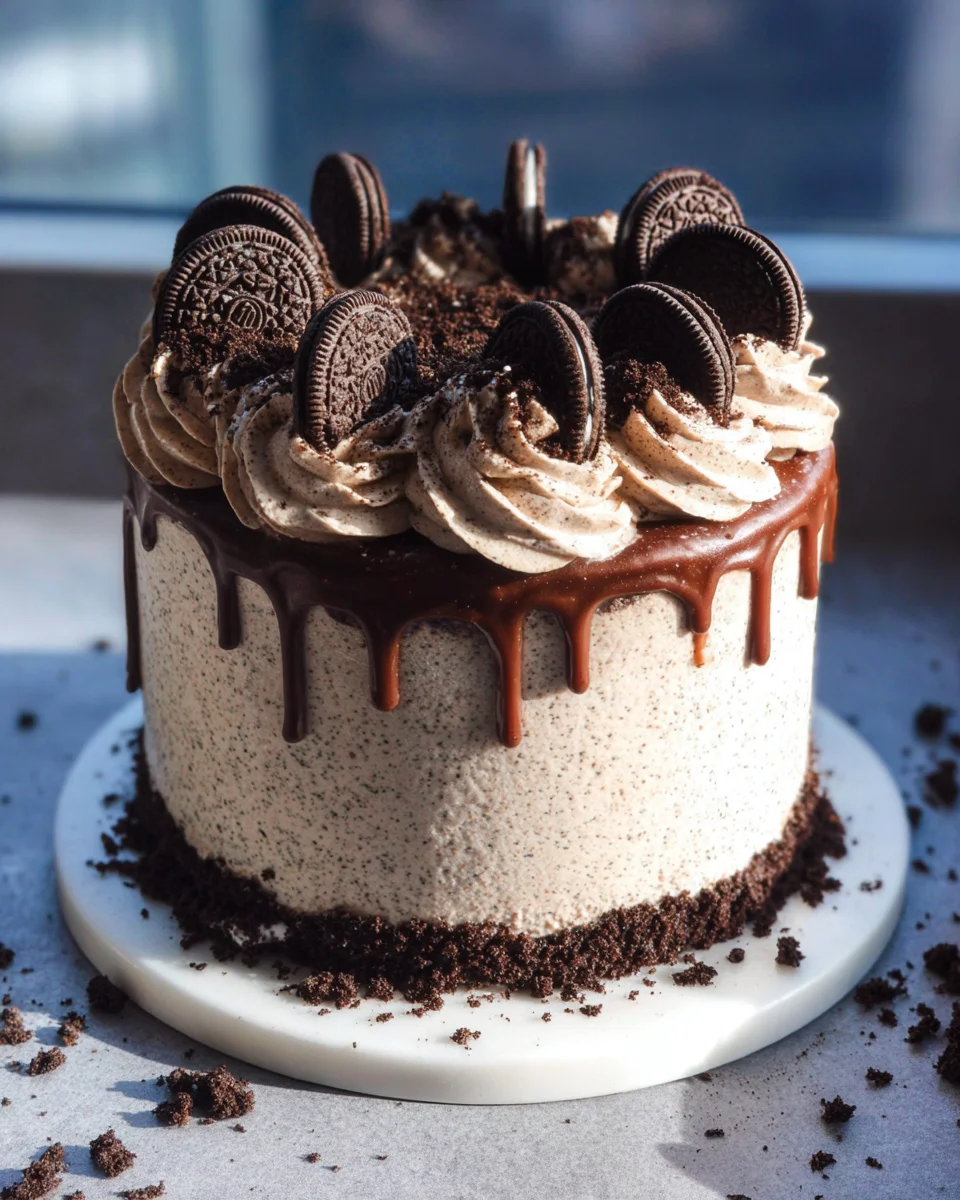 Cookies and Cream Cake with Coffee Oreo Buttercream 28 Cookies