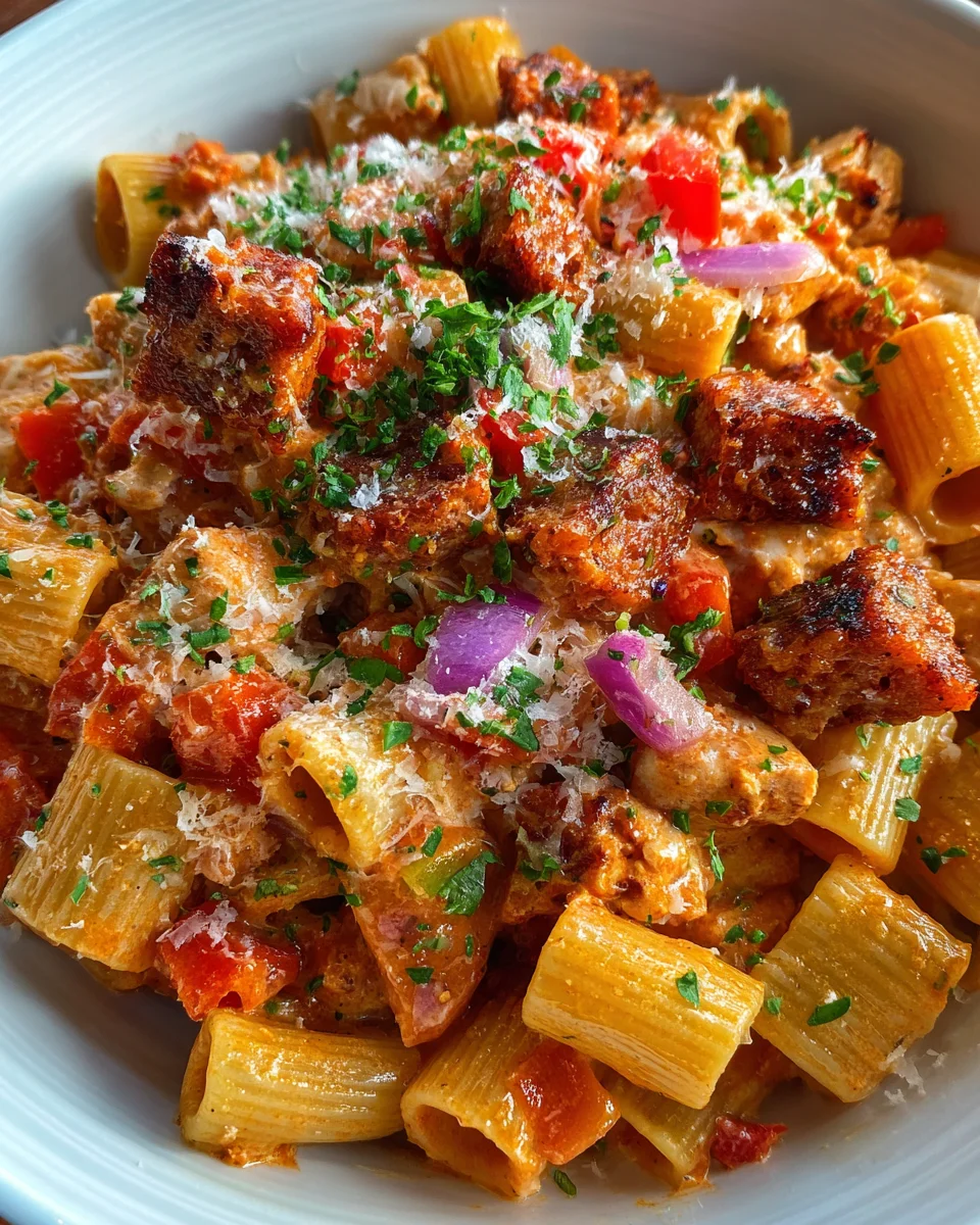 Creamy Chicken and Chorizo Pasta