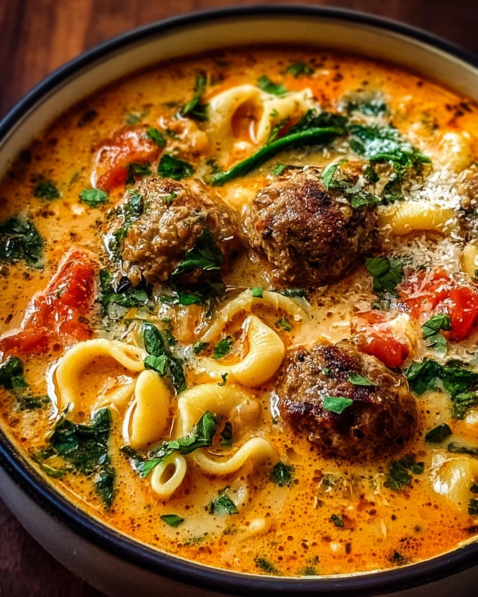 Creamy Italian Meatball Soup
