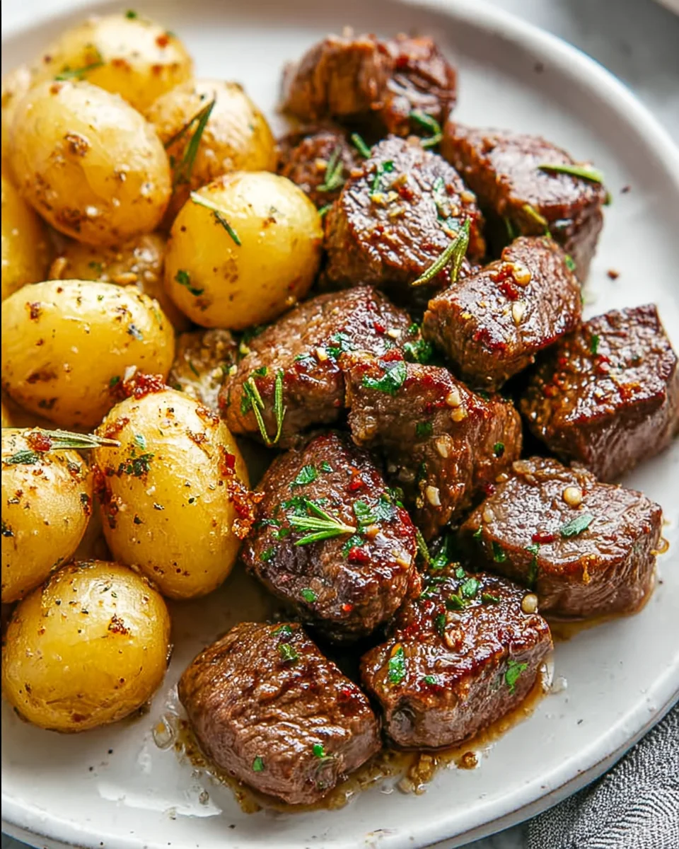 Garlic Steak Bites and Potatoes 18 Garlic