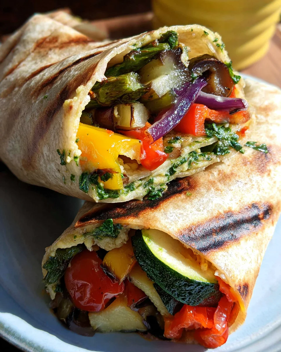Grilled Vegetable Wrap 28 Grilled