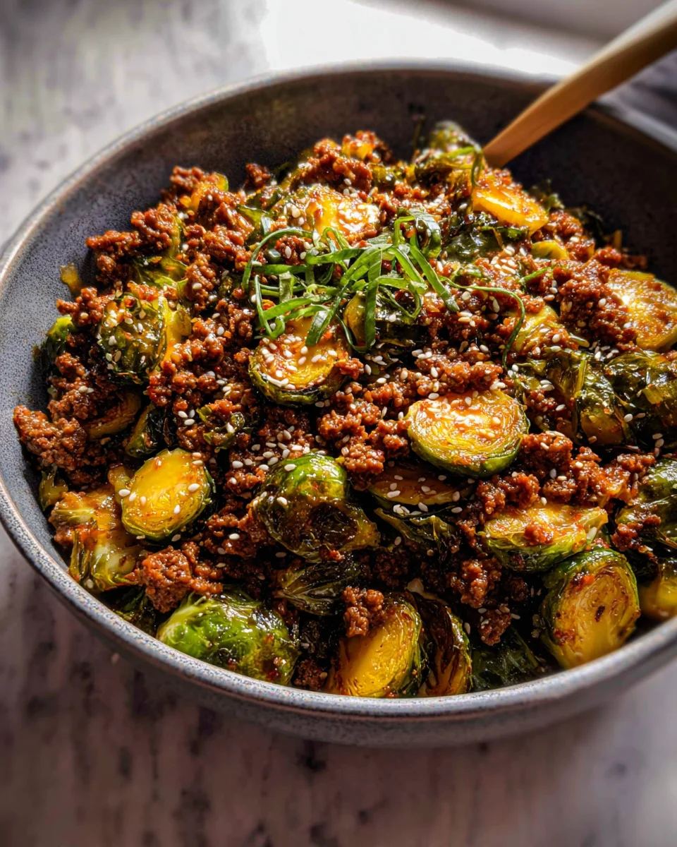 Ground Beef and Brussels Sprouts 21 Ground