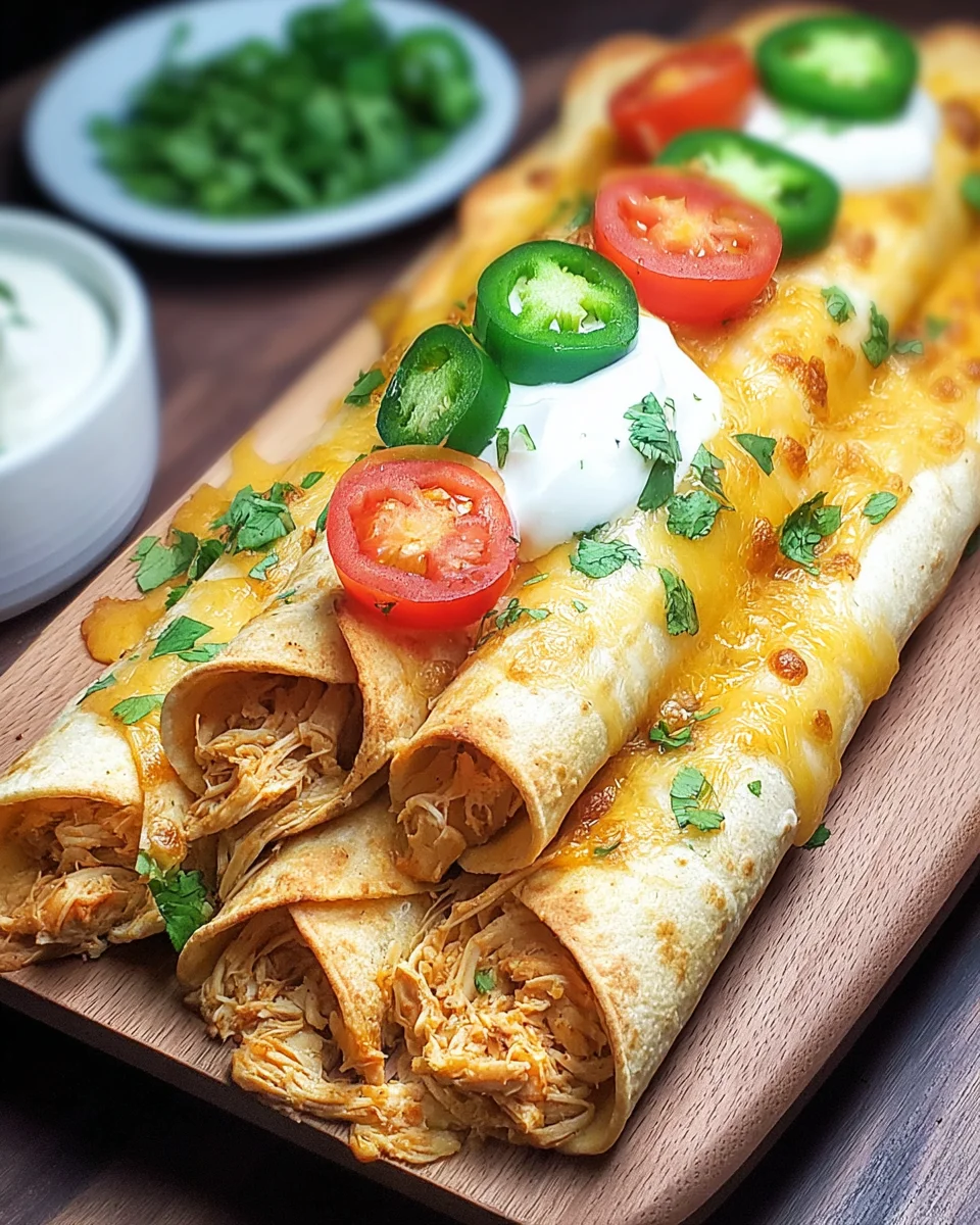 Jalapeño Popper Chicken Taquitos