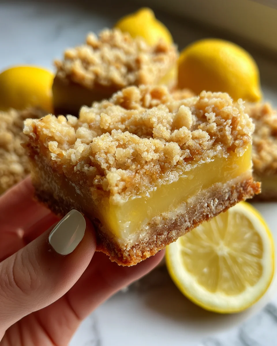 Lemon Oatmeal Crumble Bars 24 Lemon Oatmeal Crumble Bars