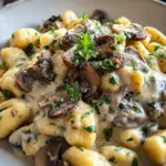Mushroom Gnocchi with Parmesan Cream Sauce Recipe