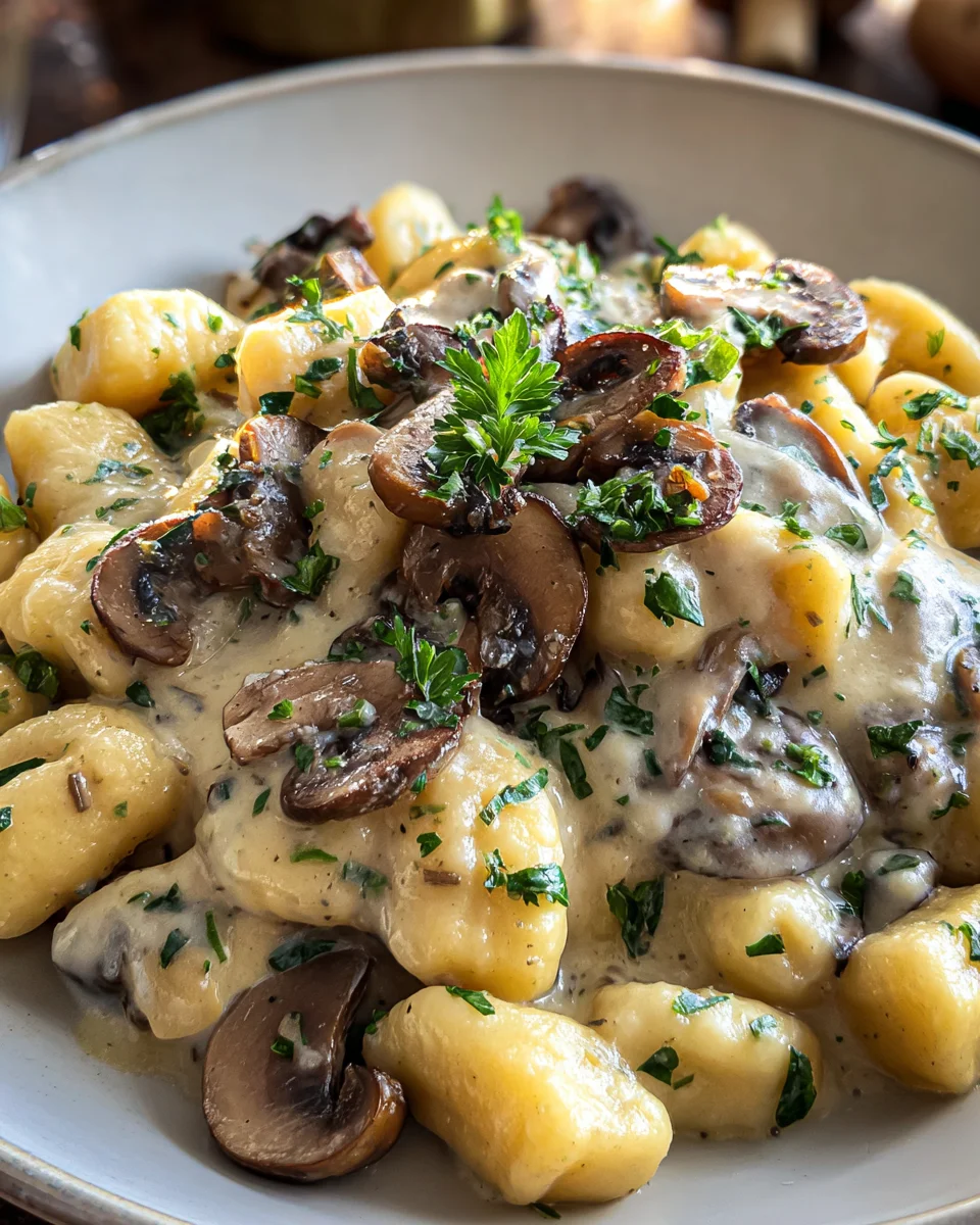 Mushroom Gnocchi with Parmesan Cream Sauce Recipe 23 Mushroom Gnocchi with Parmesan Cream Sauce Recipe