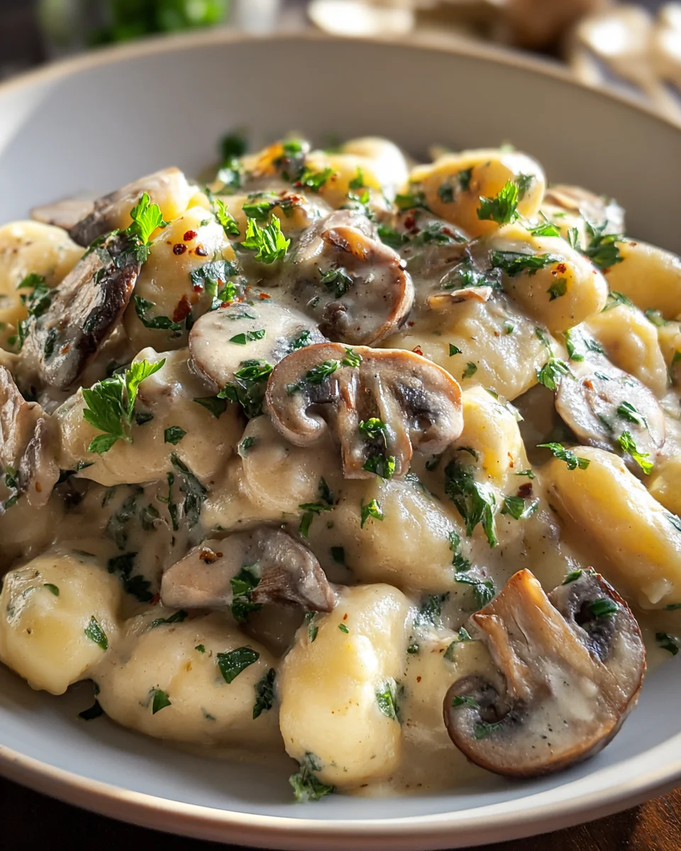 Mushroom Gnocchi with Parmesan Cream Sauce Recipe 20 Mushroom