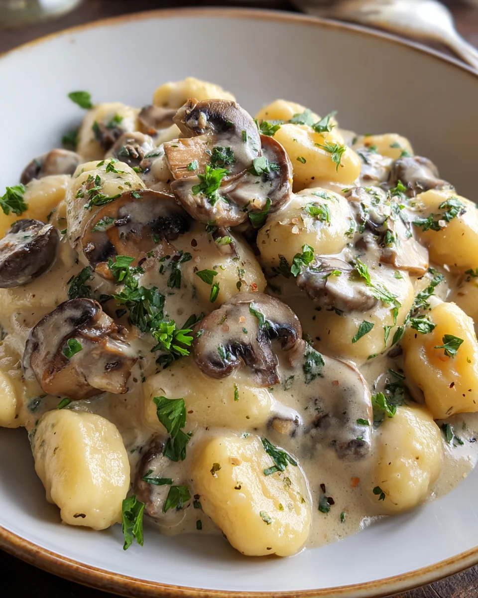 Mushroom Gnocchi with Parmesan Cream Sauce Recipe 21 Mushroom