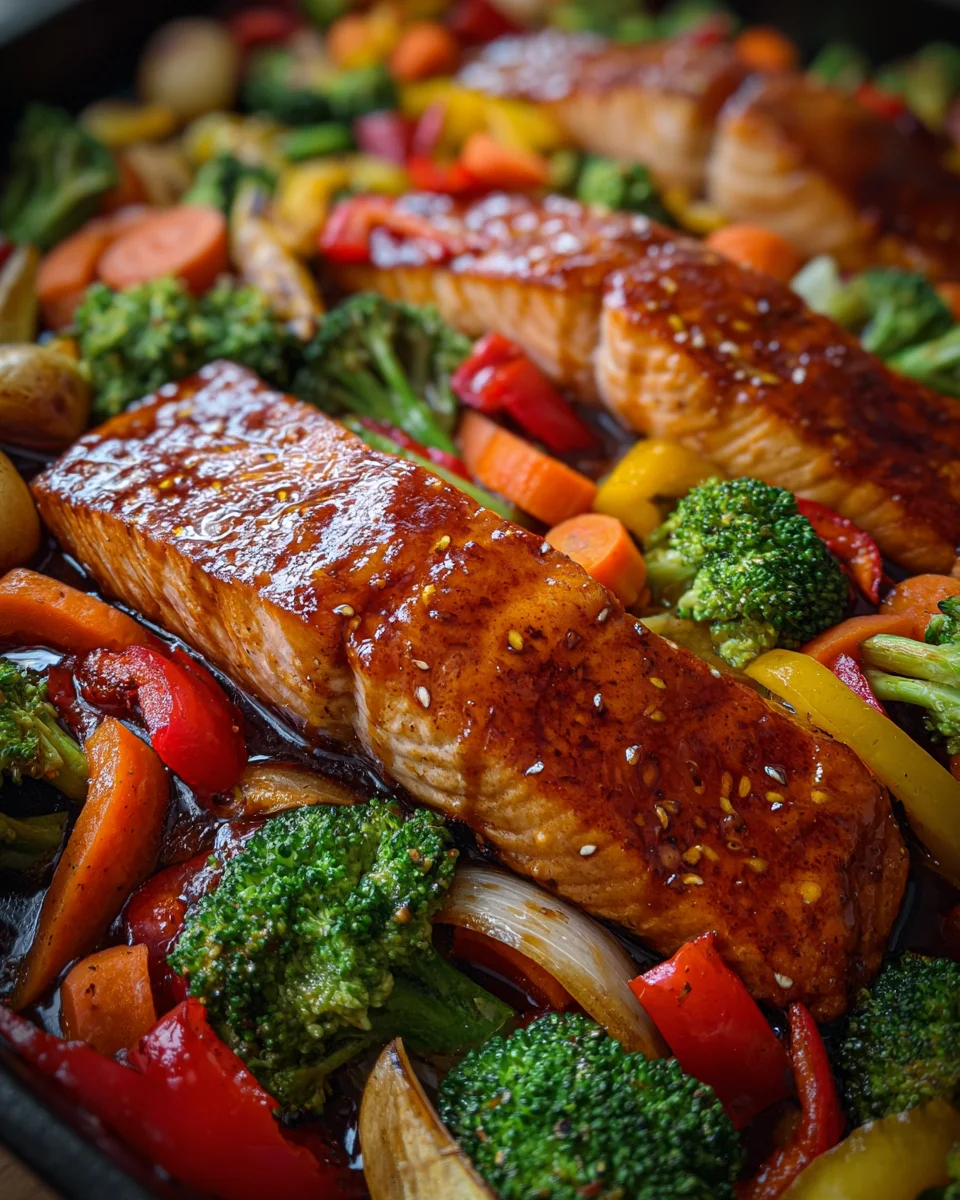 One Pan Baked Teriyaki Salmon and Vegetables 30 One Pan Baked Teriyaki Salmon and Vegetables