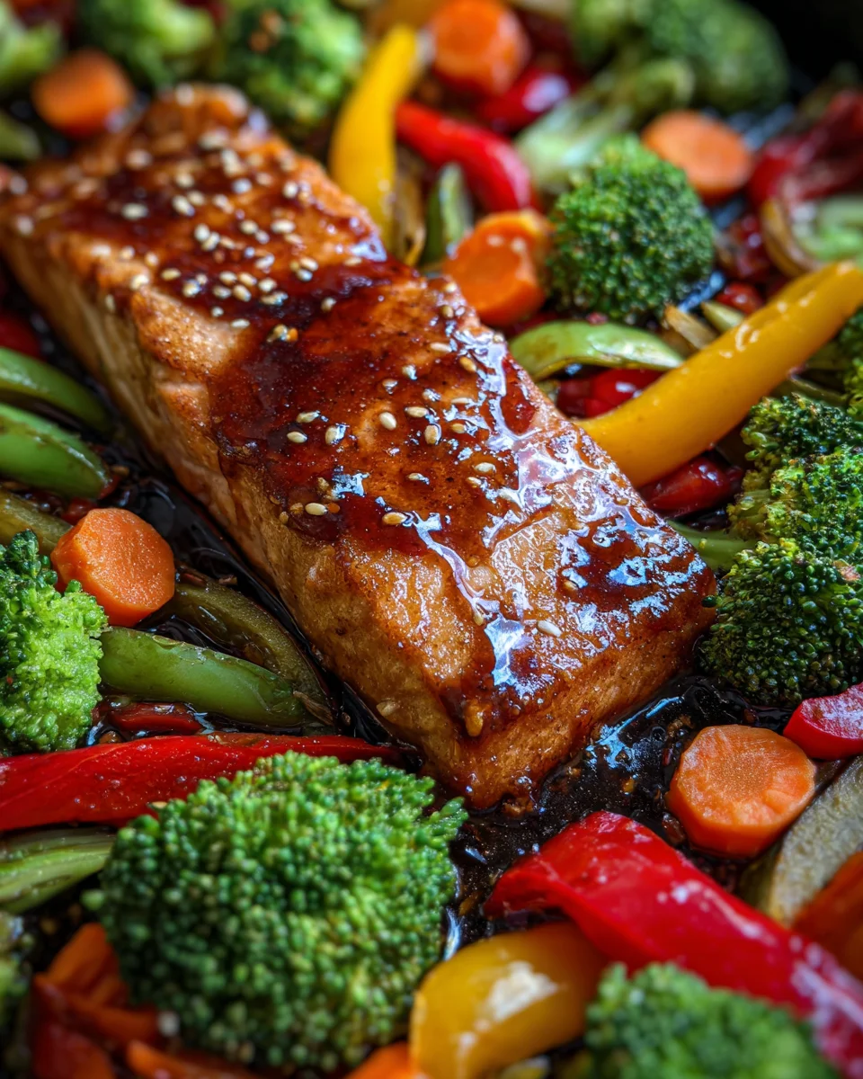 One Pan Baked Teriyaki Salmon and Vegetables 25 One