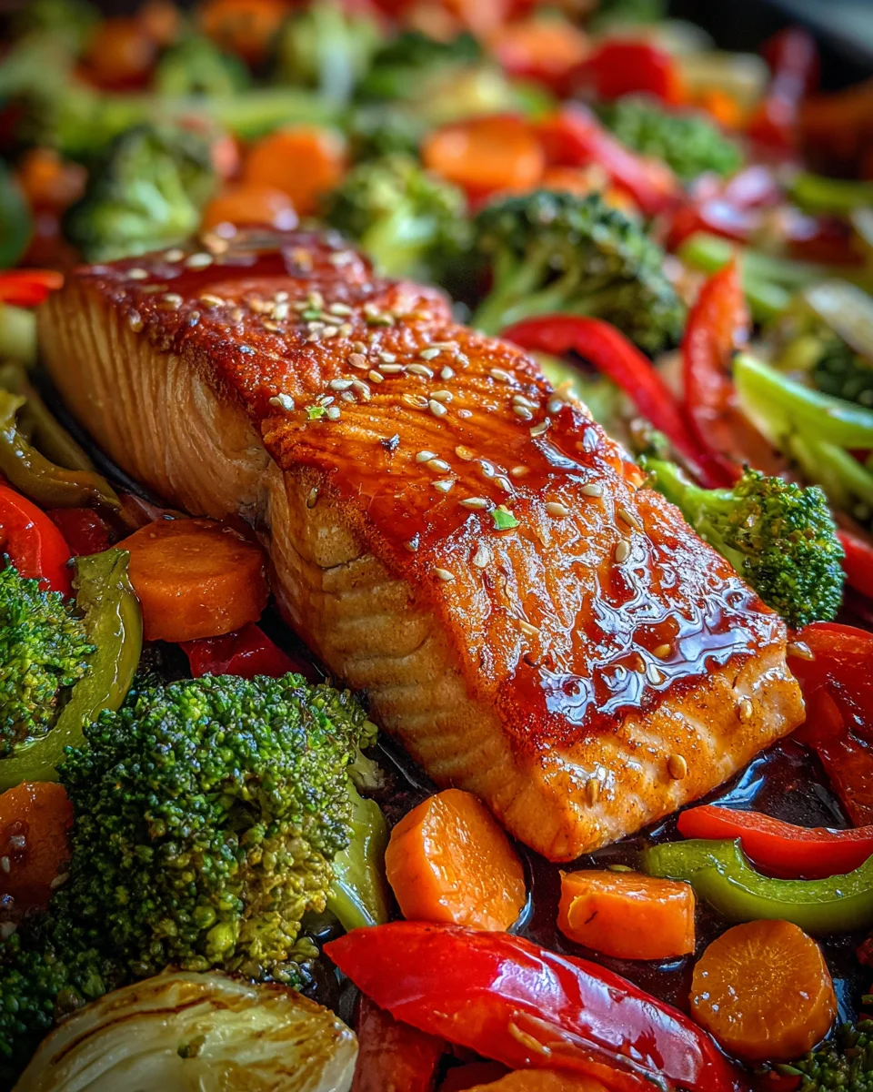 One Pan Baked Teriyaki Salmon and Vegetables 26 One
