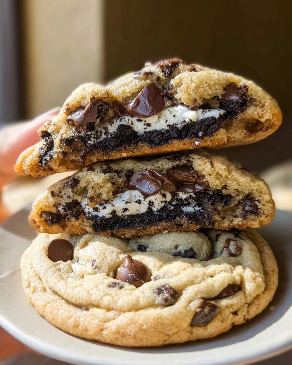 Oreo Stuffed Chocolate Chip Cookies