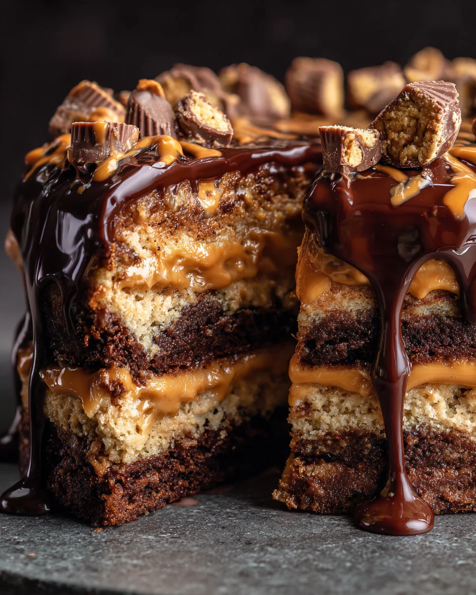 Peanut Butter Chocolate Poke Cake 31 Peanut Butter Chocolate Poke Cake